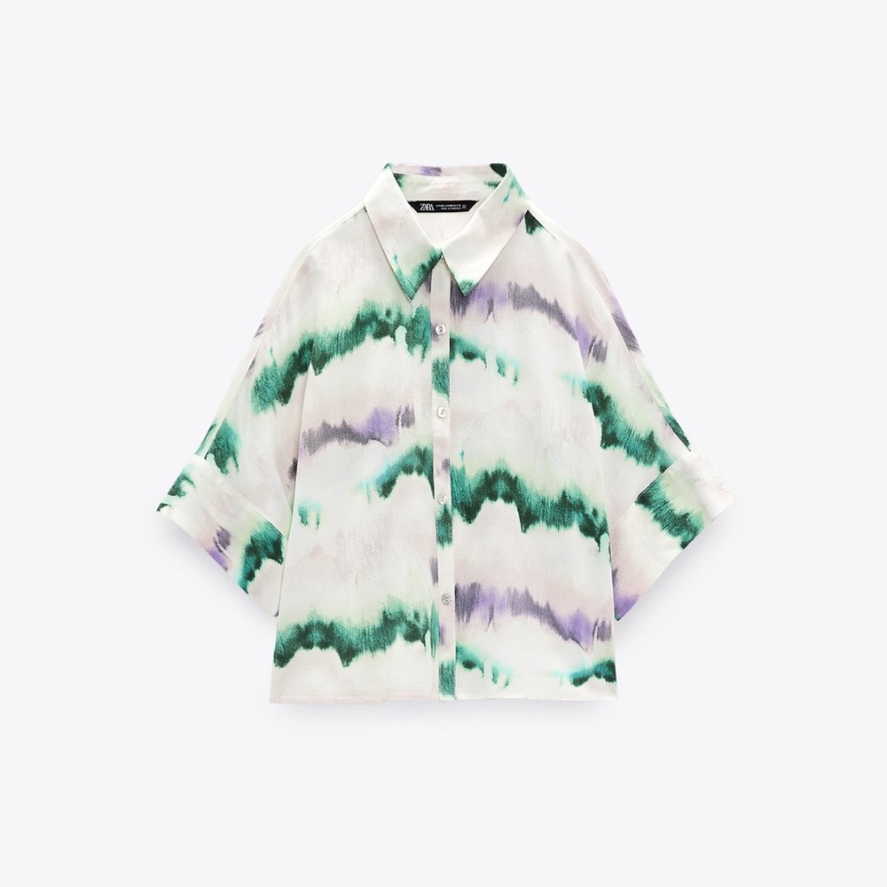 ZARA - WOMEN’S TIE DYE SHORTS AND SHIRT SET - SIZE XS